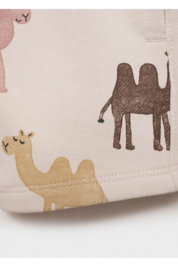 Deve desenli bermuda şort - 4