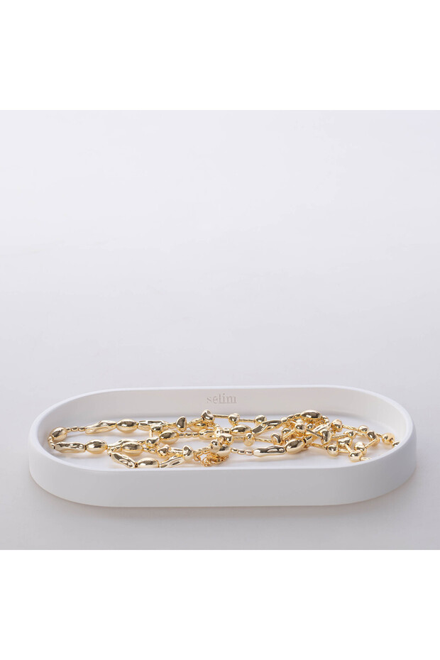 Tiny Oval Tray White - 2