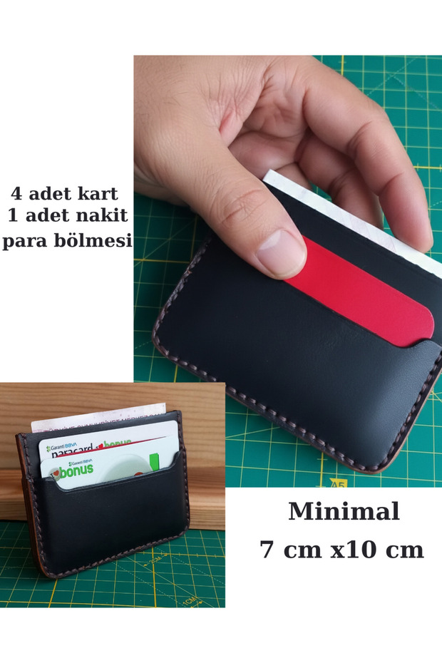 Valentine's Day Gift Miniature Handmade Genuine Leather Men's Card Holder