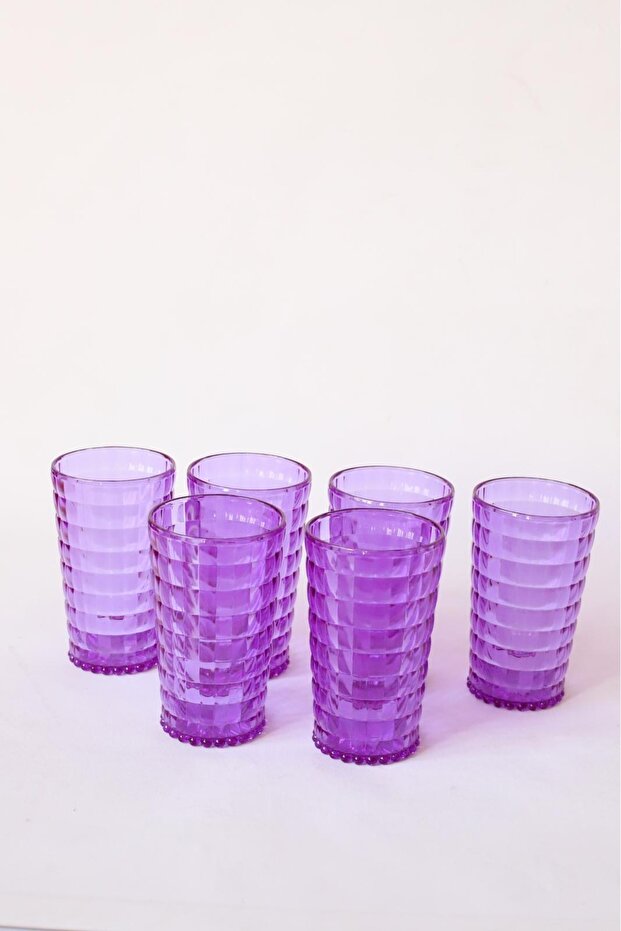 MOR UZUN AKRİLİK BARDAK - 3