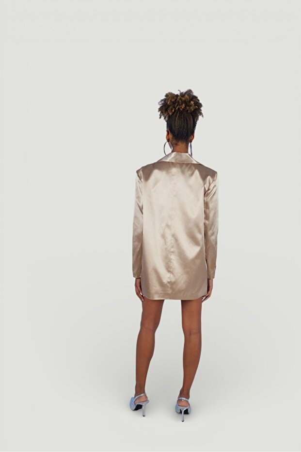 Fancy Blazer Ceket Bej - 5