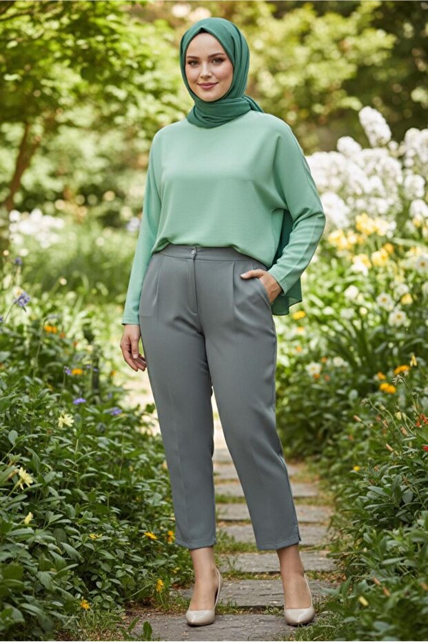 High Waist Plus Size Pants 70705