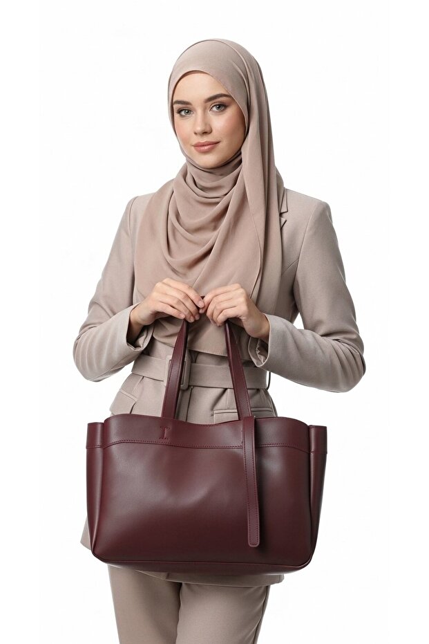 Large Size Puppy Shoulder Bag - Faux Leather