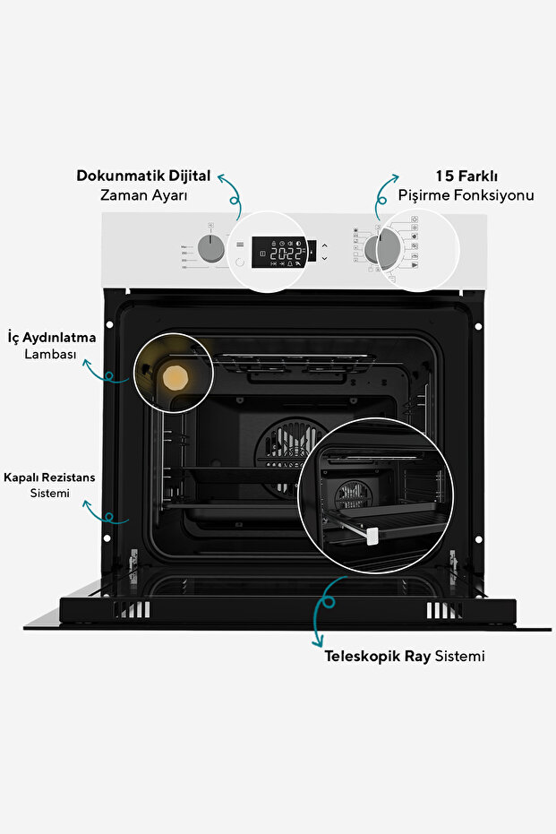 Digital Plus 15 Programlı Ankastre Set - Beyaz - 5