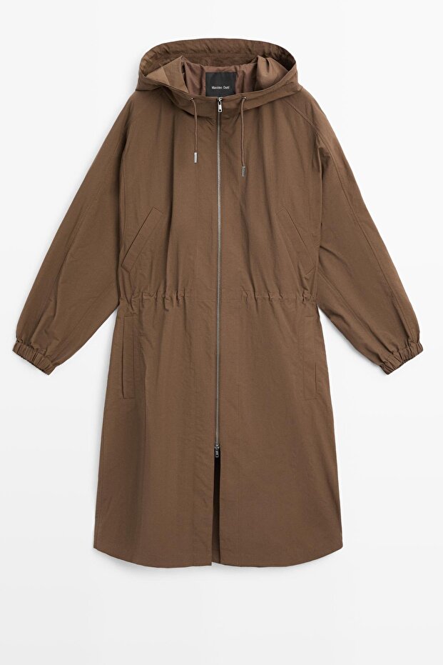 Long technical fabric parka - 5