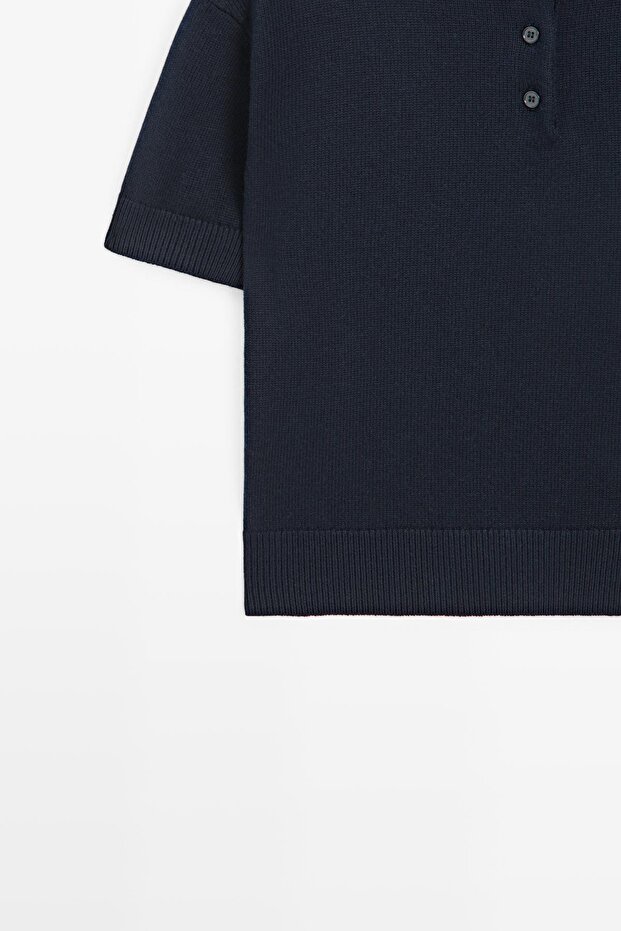 Wool knit polo jumper - 7
