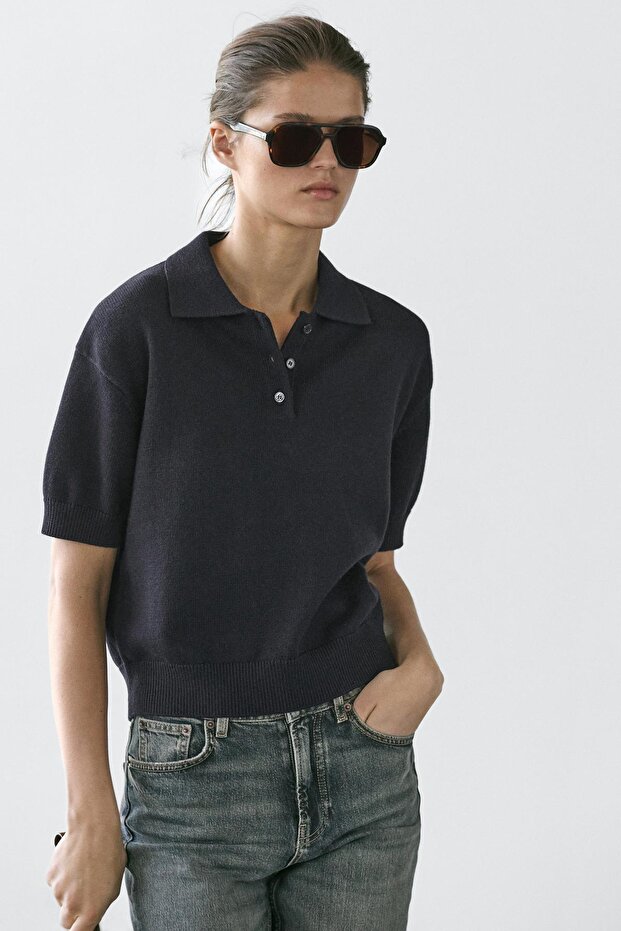 Wool knit polo jumper - 3