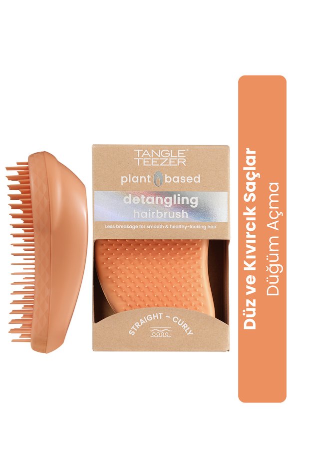 Original Plant Brush Orange Hair Brush-Comb for Straight and Wavy Hair