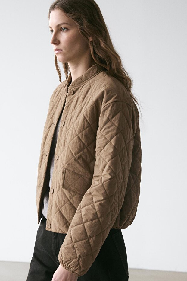 Short down bomber jacket - 3