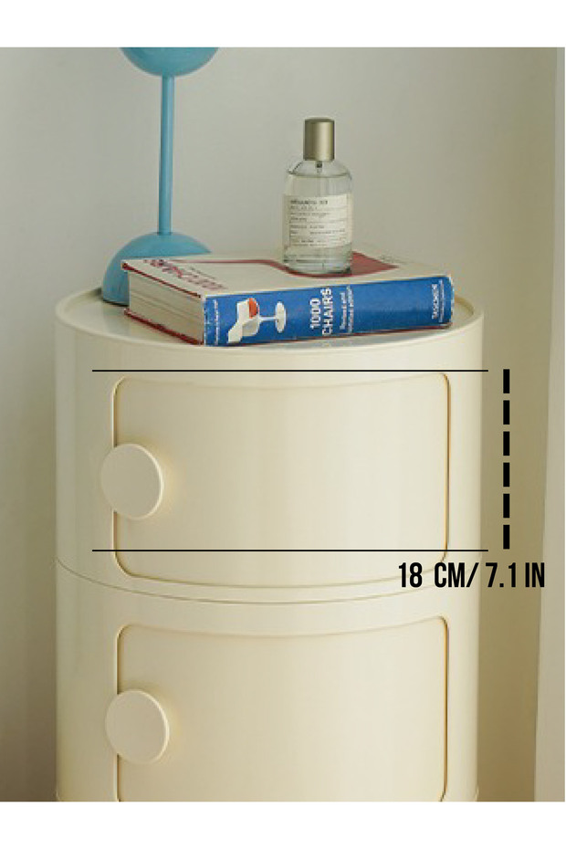 Duru 3 Çekmeceli Komodin Krem - 2