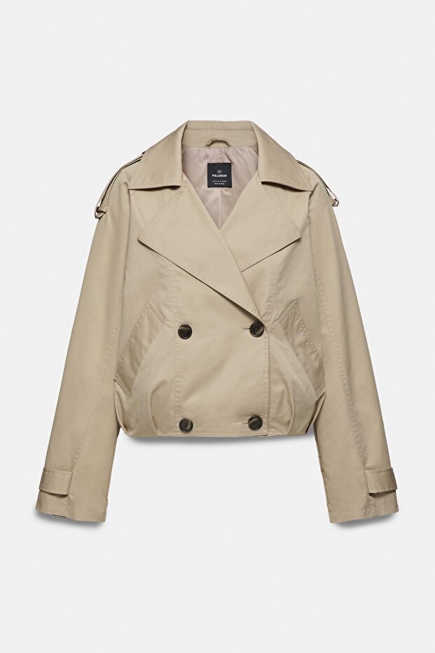 Kısa balon trençkot - 7