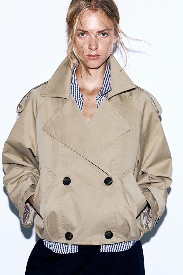 Kısa balon trençkot - 1