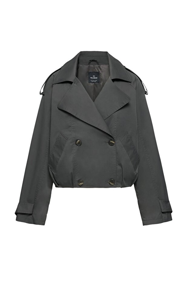 Kısa balon trençkot - 4