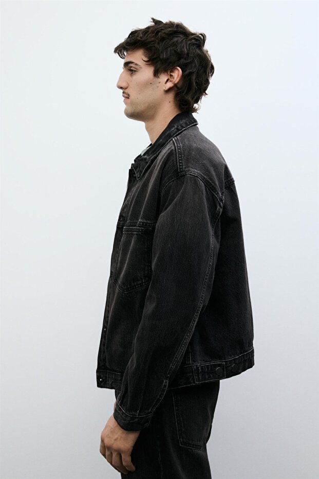 Trucker denim ceket - 4