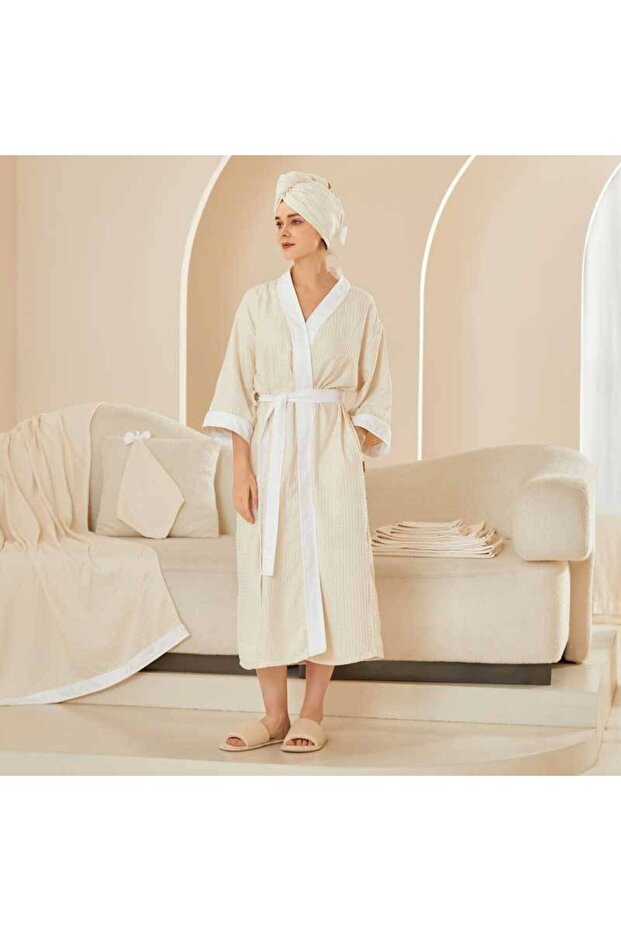 waffle bathrobe - drunken - 4/5XL
