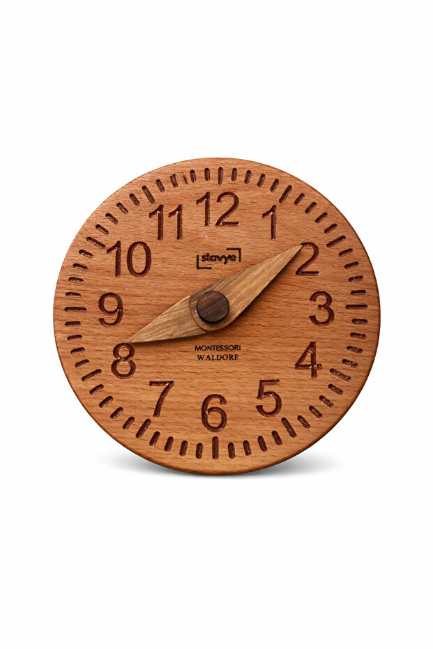 لعبة الساعة الخشبية الصلبة من طراز مونتيسوري ووالدورف |   تعلم الساعة، الألعاب التعليمية وتطوير الذكاء - 4