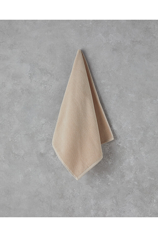 Fluffy Cotton Plus Cotton Face Towel 50X80 cm Beige