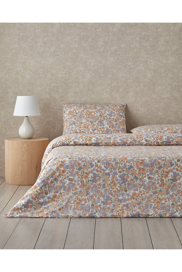 Promise of Spring Easy-Iron Single Duvet Cover Set 160X220 cm Orange