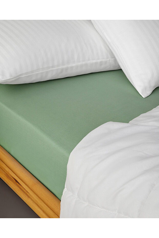 Sima pamut egyszemélyes ágynemű 100x200 cm zöld - 4