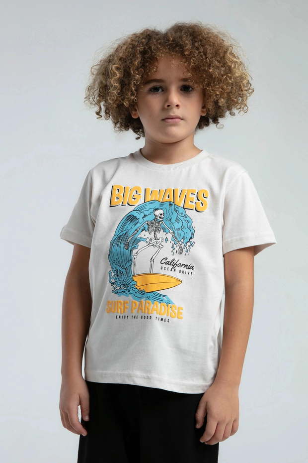 Boy's capri set - stone - 2