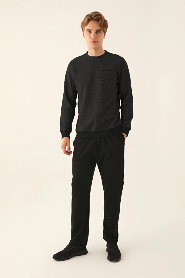 بدلة رجالية مزدوجة - أزرق داكن - 2