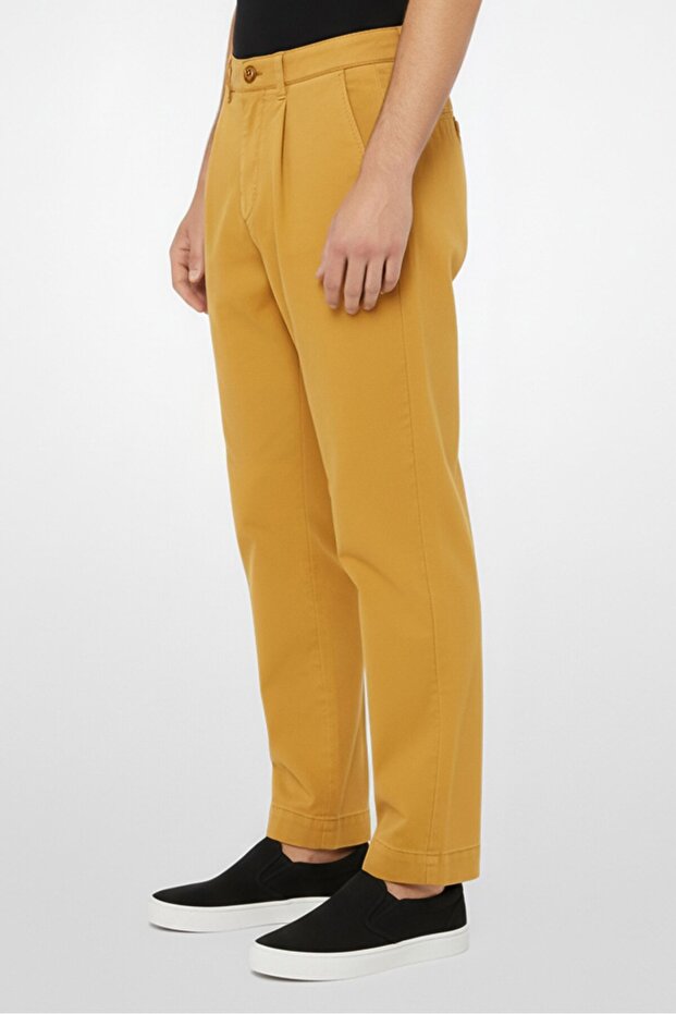 بنطال تشينو سادة بقصّة عادية للرجال، بني - 3