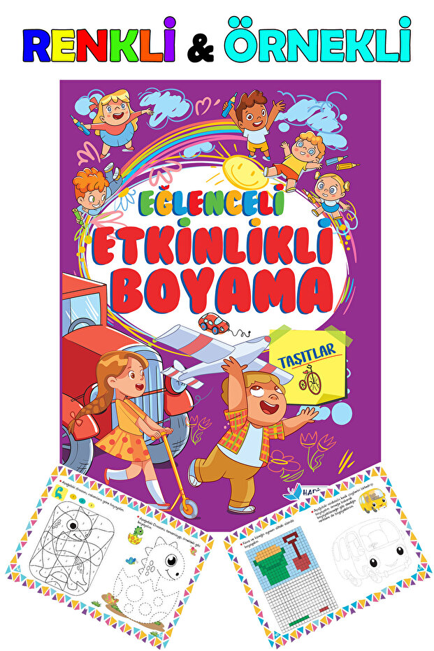 Harika Kitap Etkinlikli - Eğitici - Öğretici Boyama Kitabı - 1 Adet - 16 Sayfa