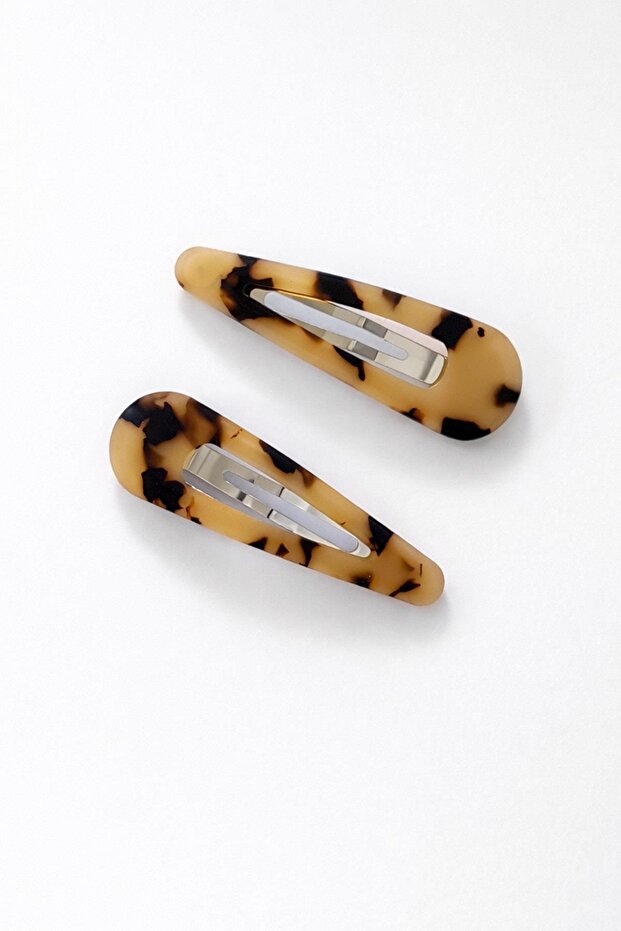 مشبك مستطيل الشكل على شكل ظهر السلحفاة، عبوة من قطعتين - 3