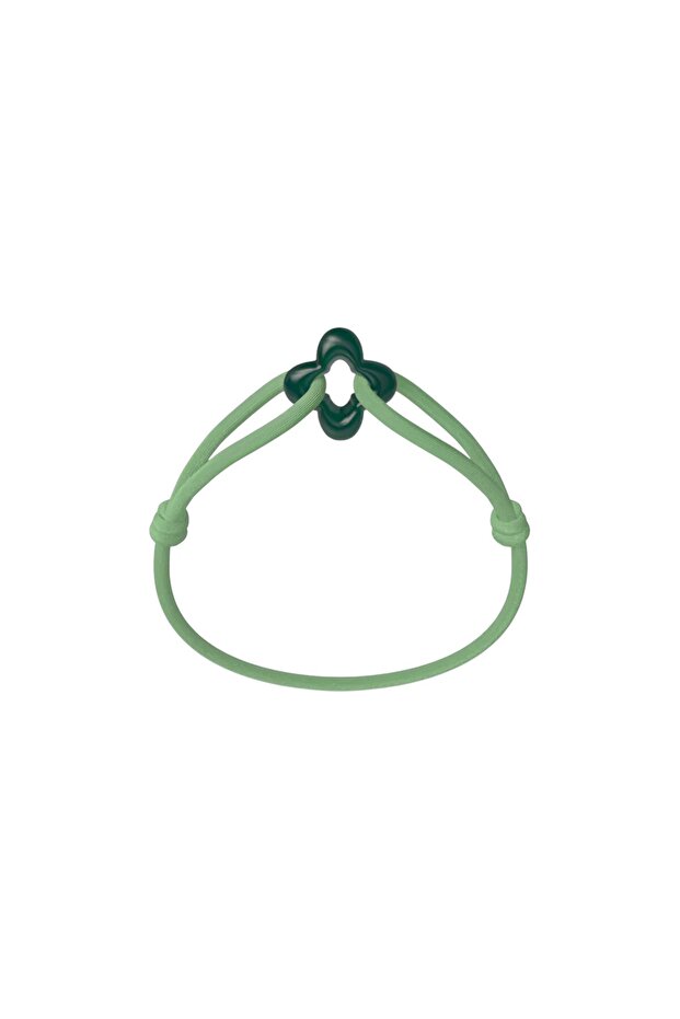 Green Clover Cord Bracelet
