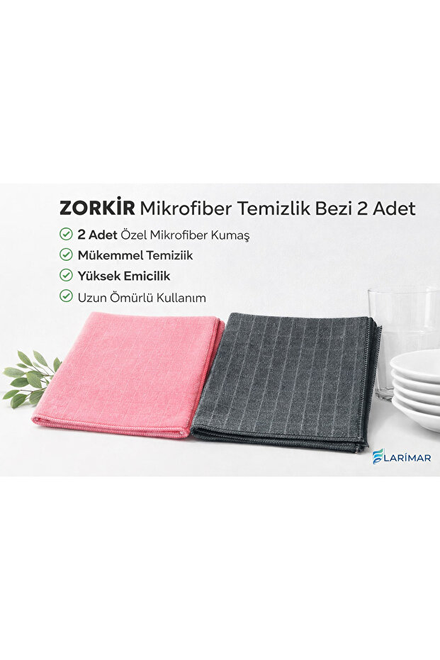 2 Pcs Microfiber Cloth for Cleaning Difficult Dirt with Wire 40*40 cm