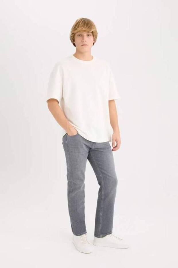 بنطلون جينز رمادي - 2