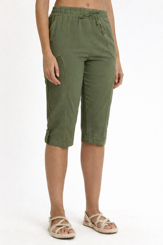 Women's Linen Capri - Cotton Capri - 2040