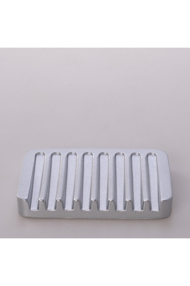 Smooth Solid Soap Dispenser Silver - 1