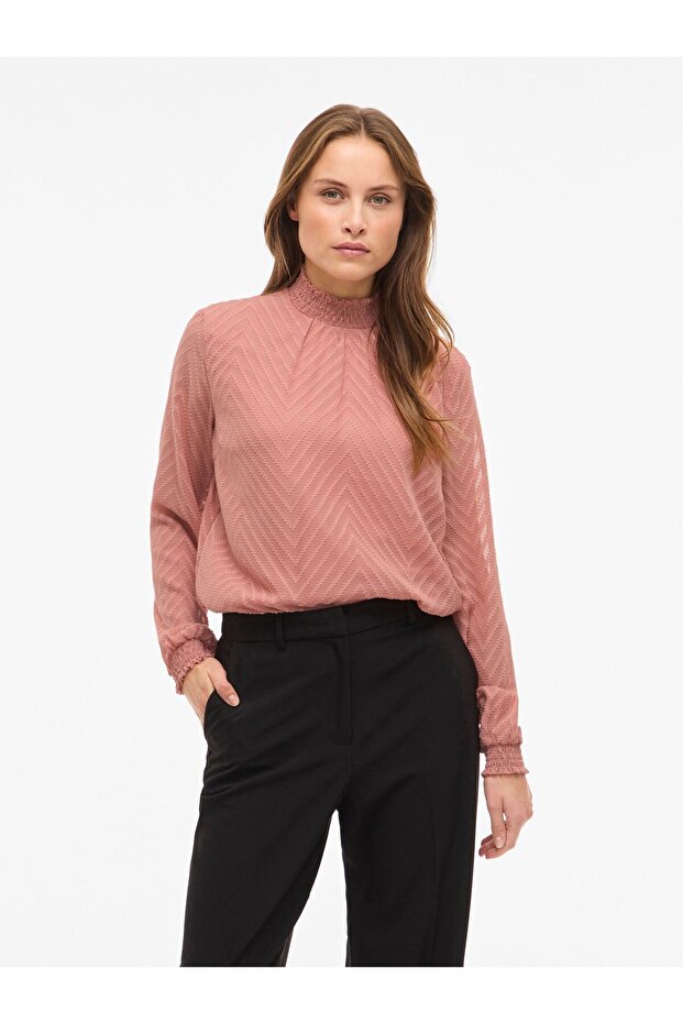 Langarmbluse High Neck - 1