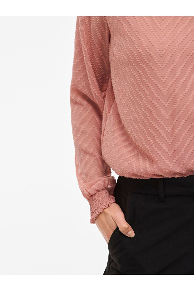 Langarmbluse High Neck - 6