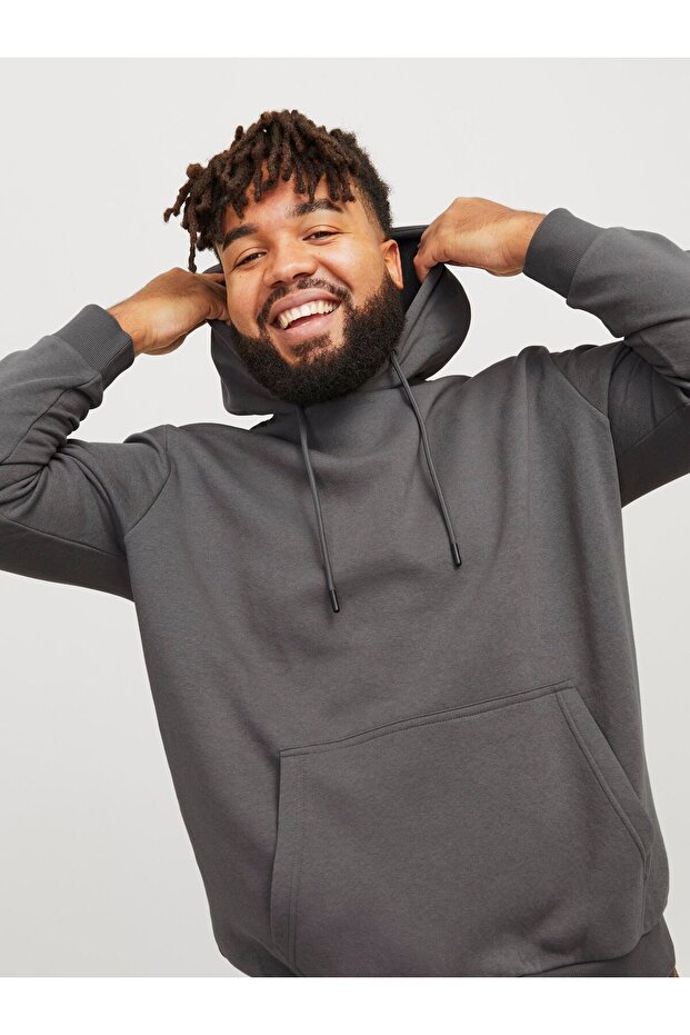 Kapuzenpullover Plus Size Einfarbig Kapuzenpullover - 7