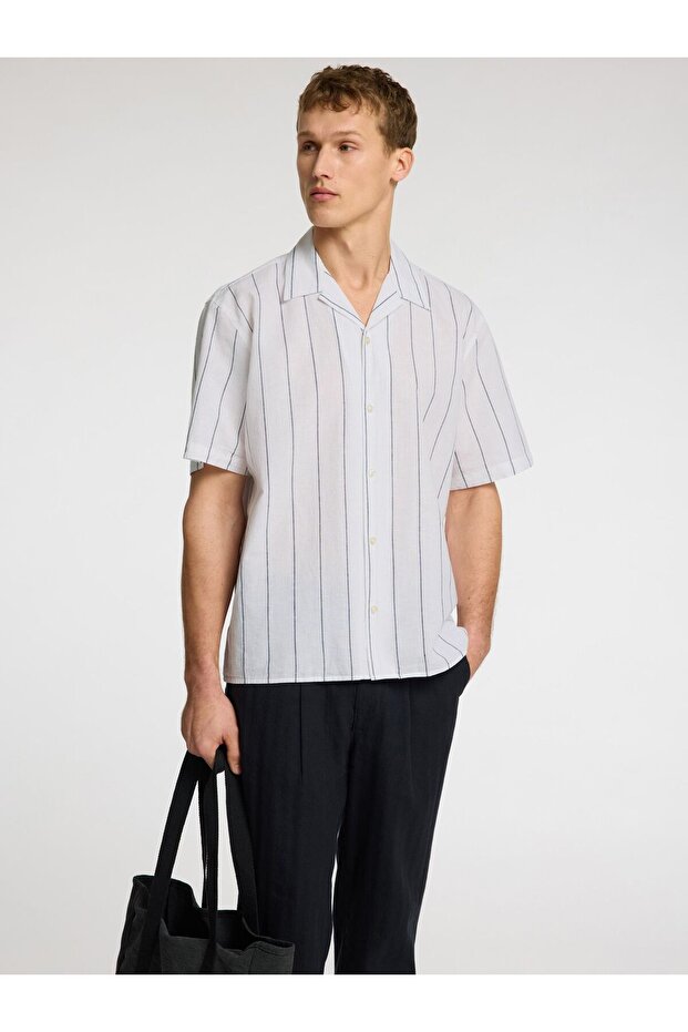 Kurzarmhemd Leinenmix - 6