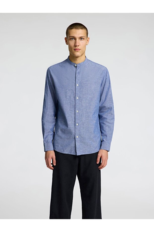 Hemd Langarm Leinenmix - 1