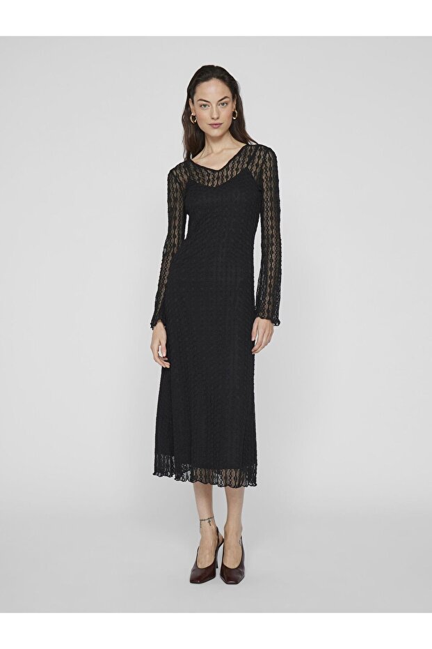 Rochie maxi cu mânecă lungă - 1