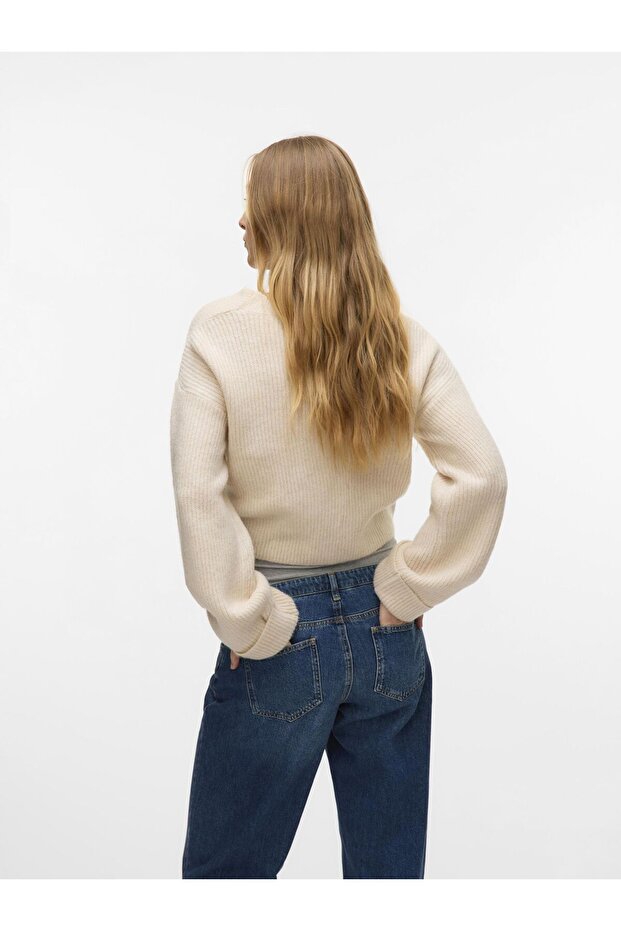 Gestricktes Oberteil Umstands-strickpullover - 2