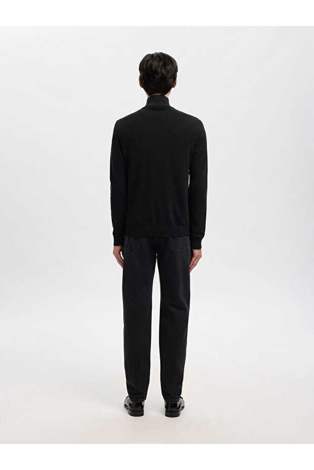 Strickpullover mit halbem Reißverschluss - 3