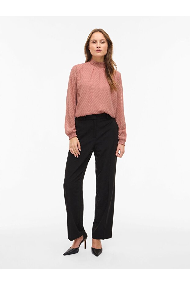 Langarmbluse High Neck - 5