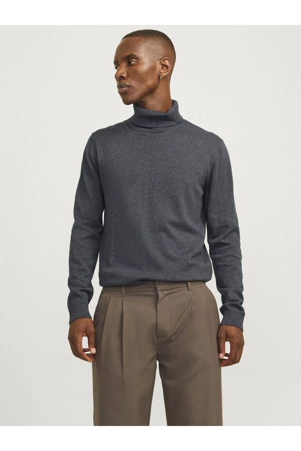 Rollkragenpullover Einfarbig Rollkragenpullover - 1