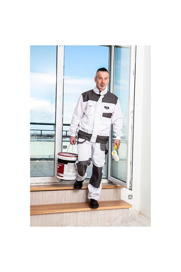 Work jacket, white, model HD, size M/50, - 7