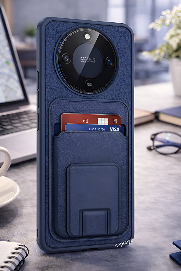Honor X9D Case with Card Holder, Magnetic Stand, Pu Leather Look Luxury Cover