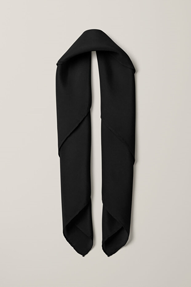 Şifon Siyah Bandana - 5