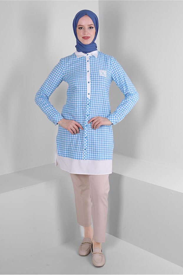 تونك منقوش بأزرار 43644 - 2