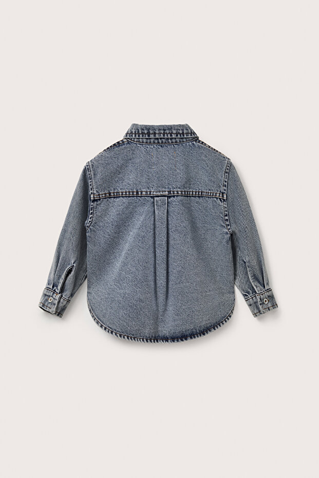 Noa Mavi Denim Gömlek - 7