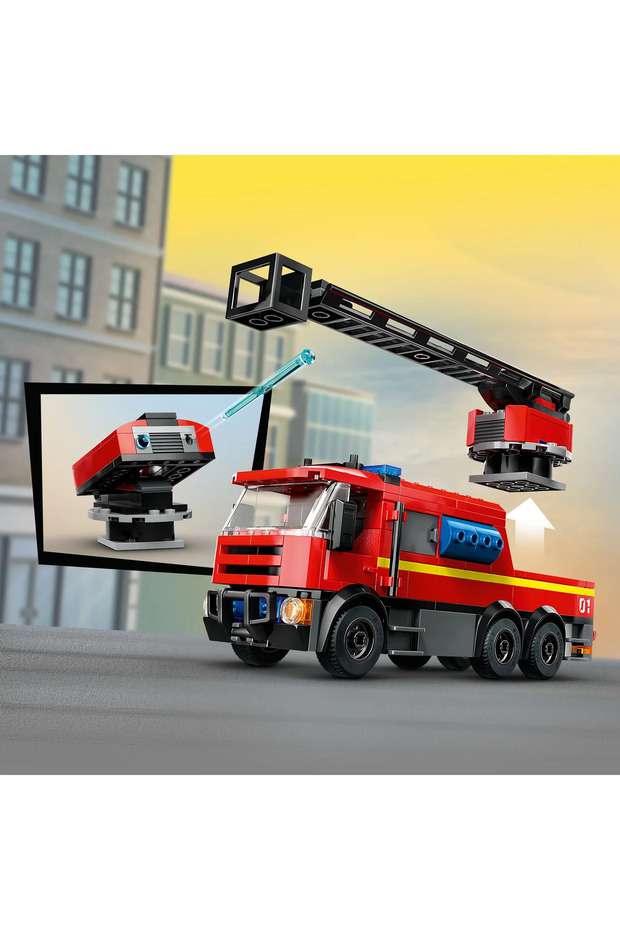 City Fire Station with Fire Engine Playset 60414 - 7