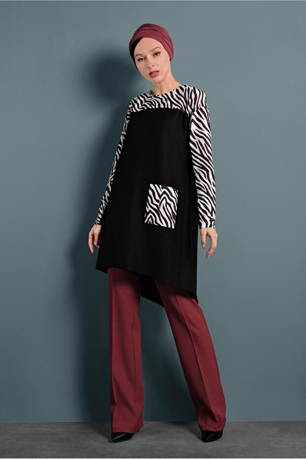 Zebra Patterned Tunic 40357 - 3